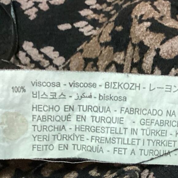 Zara Brown Snake Animal Print High Waist Straight Pencil Knee Length Skirt Sz XS - Picture 6 of 6